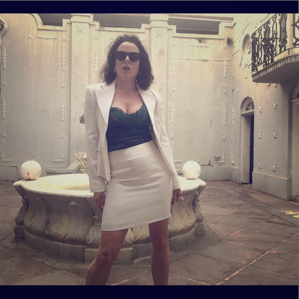 SOLD Glamorous White Dolce & Gabbana skirt suit